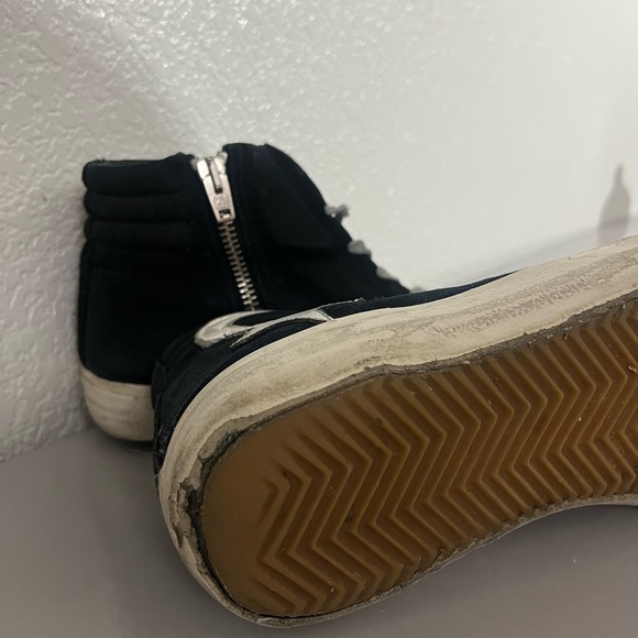 Golden Goose Men's Distressed Denim & Leather High-Top Sneakers - Picture 5 of 8